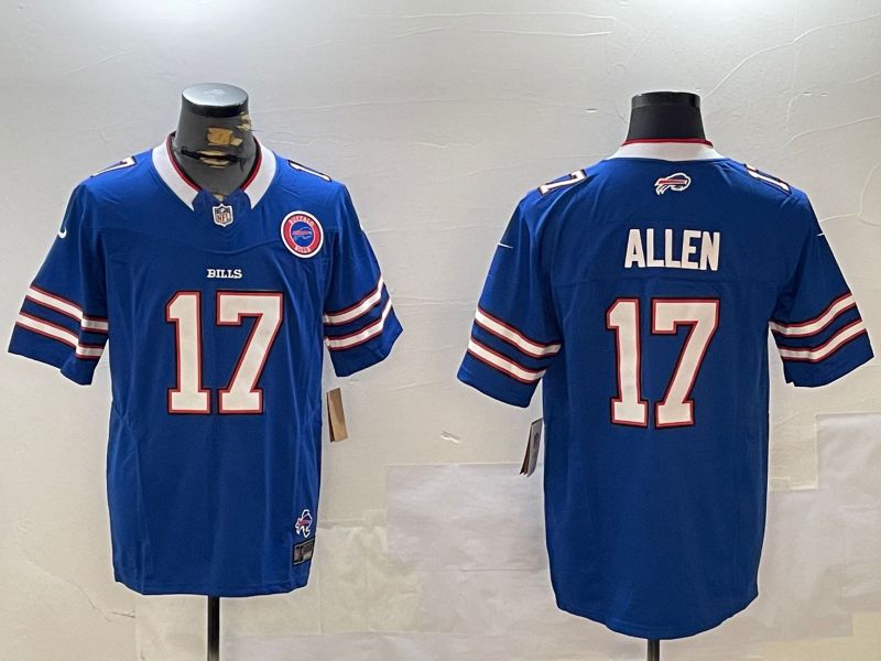 Men Buffalo Bills #17 Allen Blue Three generation 2024 Nike Limited NFL Jersey style 3->buffalo bills->NFL Jersey